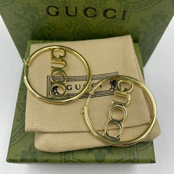 Gucci Gold Hoop Earrings - Picture 3 of 4